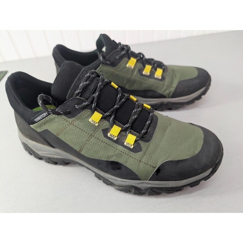 Territory Rainier Sneaker Ripstop Leather Round Toe Low Top Lace Up Sz 10.5